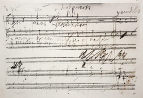 Автограф П.И. Чайковского: набросок оперы «Черевички». XIX в. 