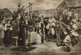 Сцена первой постановки оперы «Чародейка» 1887 г. 