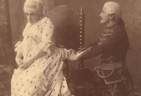 Медея Ивановна и Николай Николаевич Фигнер в сцене из первой постановки оперы «Пиковая дама» 7 декабря 1890 год. 