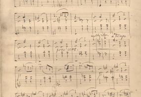 П.И. Чайковский. «На тройке» страница из факсимиле «Времена года» для фортепиано, Москва 1978 г
