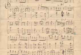 П.И. Чайковский. «Охота» страница из факсимиле «Времена года» для фортепиано, Москва 1978 г. 