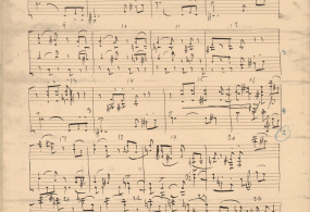 П.И. Чайковский. «Жатва» страница из факсимиле «Времена года» для фортепиано, Москва 1978 г. 