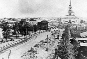 Благовещенский собор и плотина Воткинского завода, 1900-е гг
