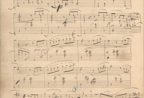 П.И. Чайковский. «Баркарола» страница из факсимиле «Времена года» для фортепиано, Москва 1978 г. 