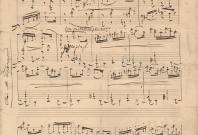 П.И. Чайковский. « Песнь жаворонка» страница из факсимиле «Времена года» для фортепиано, Москва 1978 г. 