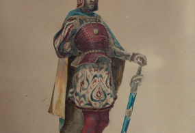 Соллогуб Ф.Л. Рисунок. Воин. 1870-е гг., Российская империя.