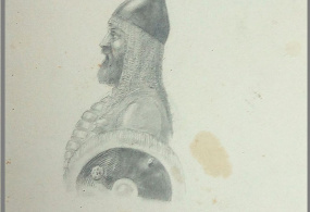 Соллогуб Ф.Л. Рисунок. Мужская фигура. 1870-е гг., Российская империя.