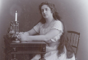 Дьячкова в роли Татьяны в опере П.И. Чайковского "Евгений Онегин".  Фото: Песчанский Д.И. Российская империя, г. Москва, 1900-1910 гг.