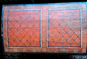 Сундук деревянный, с росписью  XIX в. Российская империя, Вятская губ.,  Дерево, ручная работа.